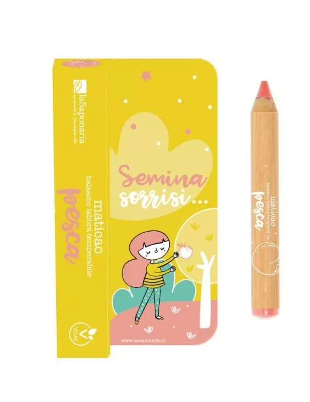 laSaponaria Getönter Lippenbalsam in Stiftform Maticao - Pfirsich (2,5 g)