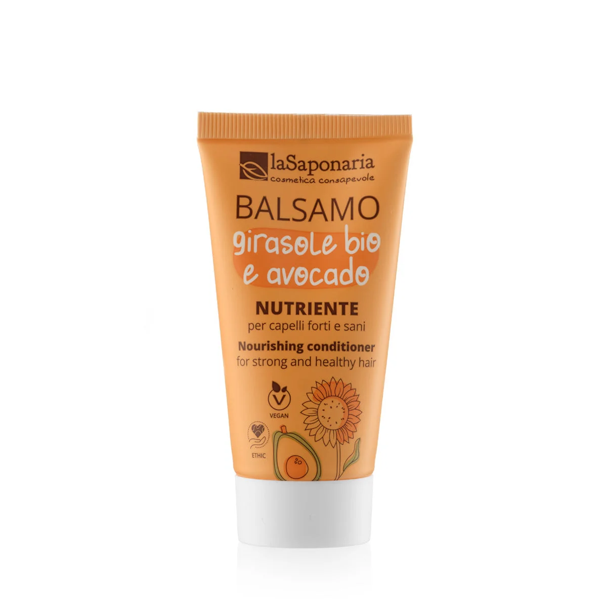 laSaponaria Nährende Spülung mit Sonnenblume und Avocado für trockenes und strapaziertes Haar 30 ml