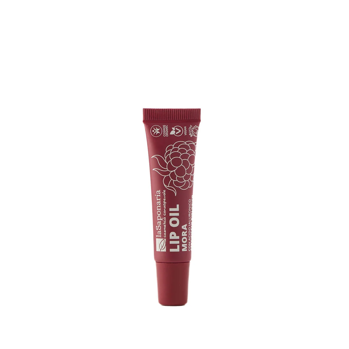 laSaponaria Pflegendes Lippenöl mit Bio-Brombeere - Intense Blackberry (12 ml) - für glänzende und tiefenwirksam gepflegte Lippen