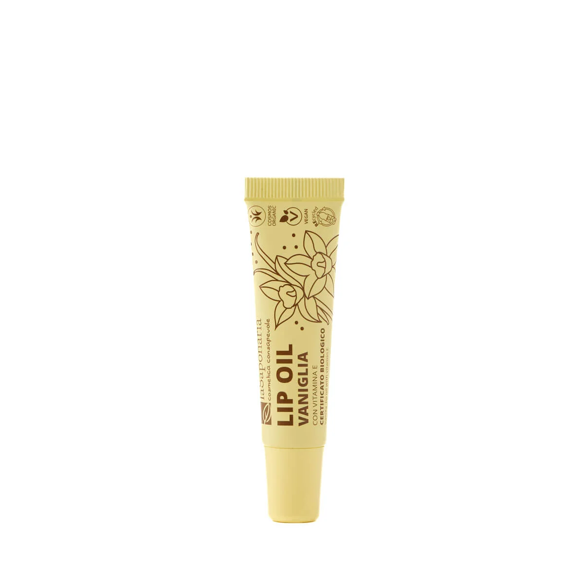 laSaponaria Nährendes BIO-Vanille-Lippenöl – transparent (12 ml) – für glänzende und intensiv gepflegte Lippen
