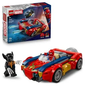 LEGO® ǀ Marvel 76336 Spider-Man und Auto vs. venomisierter Wolverine