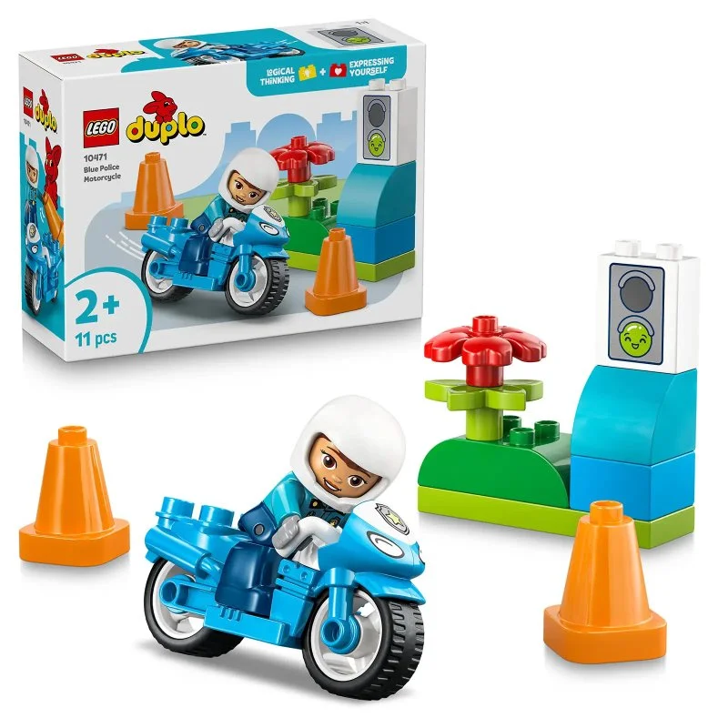 DUPLO® 10471 Blaues Polizeimotorrad