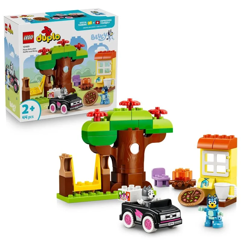 DUPLO® 10469 Muffin, Bluey und die Pizzalieferung