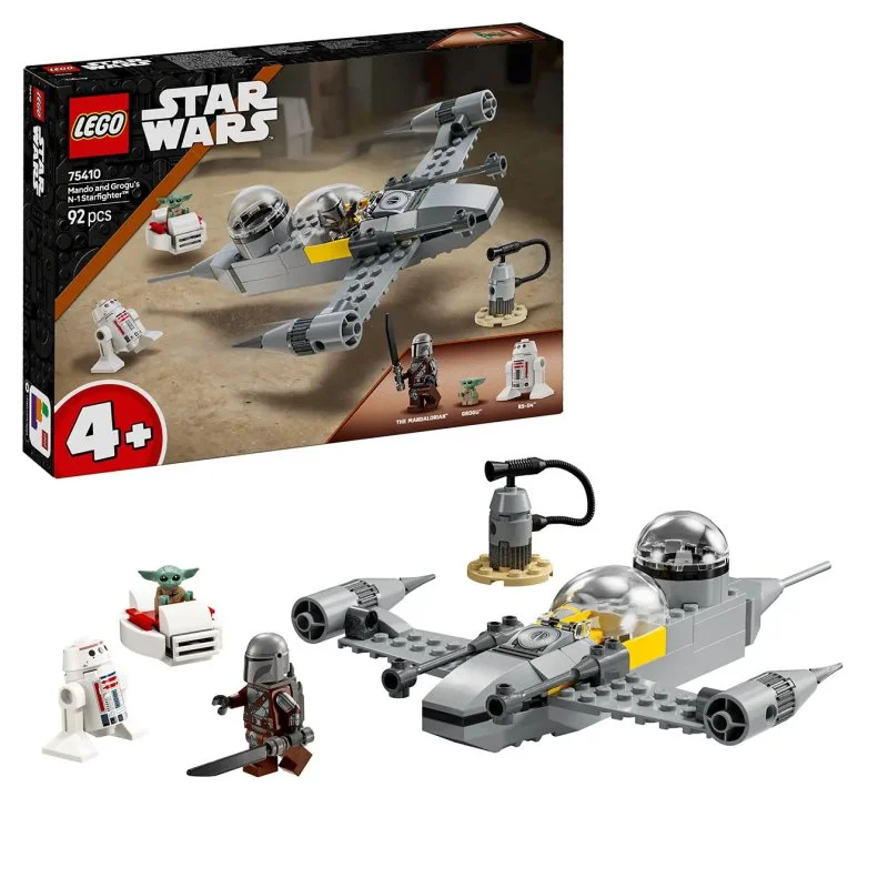 Star Wars™ 75410 Mando, Grogu und N-1 Starfighter™