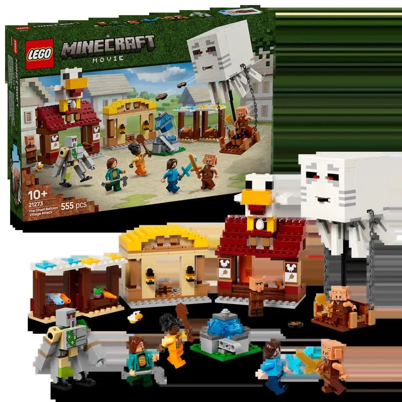 Minecraft® 21273 Ghast-Ballon und Angriff auf das Dorf