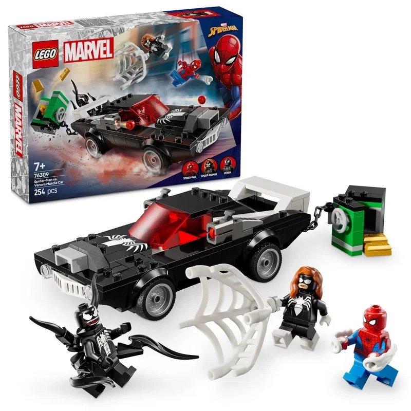 Marvel 76309 Spider-Man gegen Venoms leistungsstarken Sportwagen
