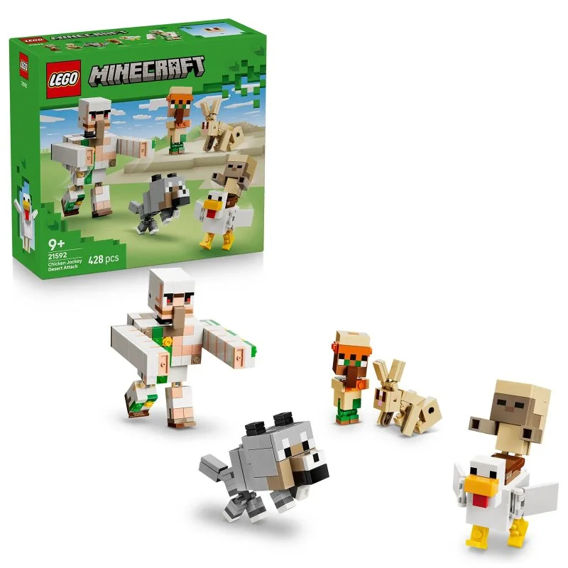 Minecraft® 21592 Hühnerreiter und Angriff in der Wüste