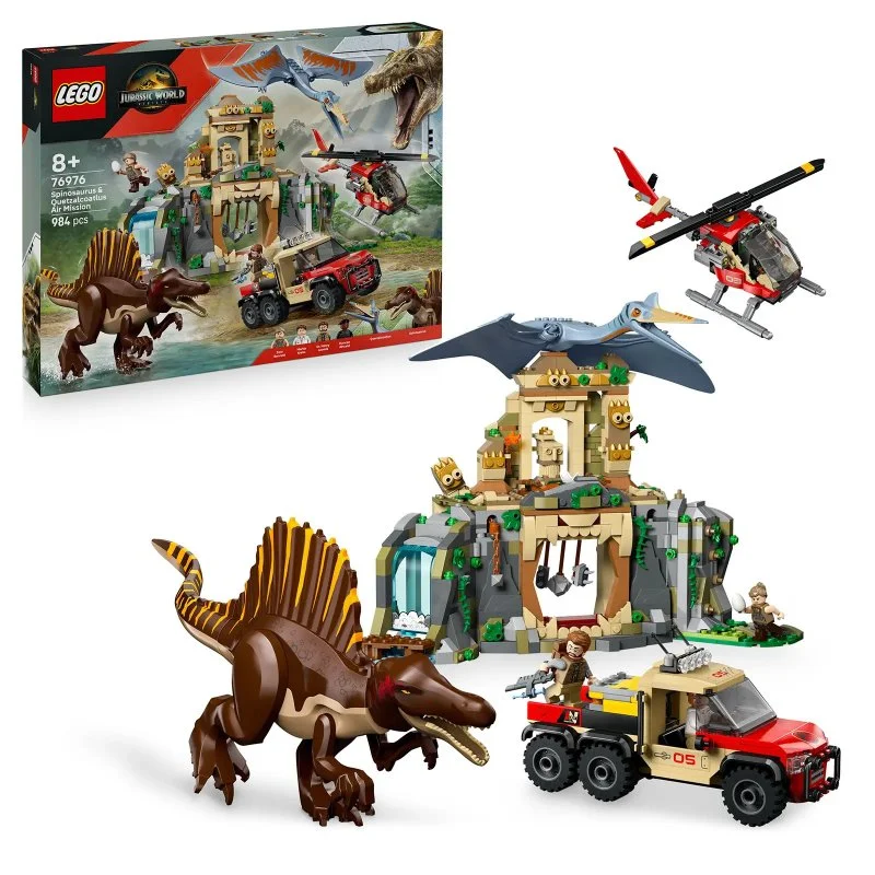 Jurassic World 76976 Luftmission mit Spinosaurus und Quetzalcoatlus