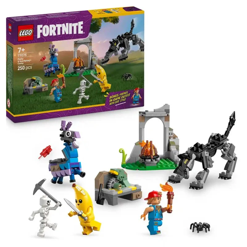 Fortnite® 77075 Peely und Sparkplug und ihr Camp