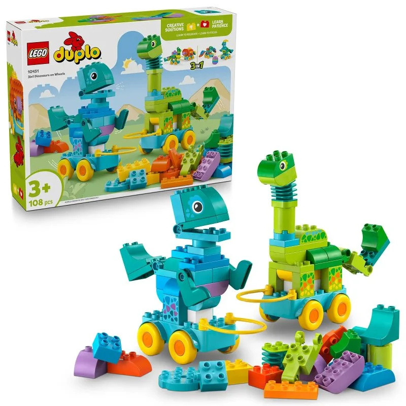 DUPLO® 10451 3-in-1: Dinosaurier auf Rädern