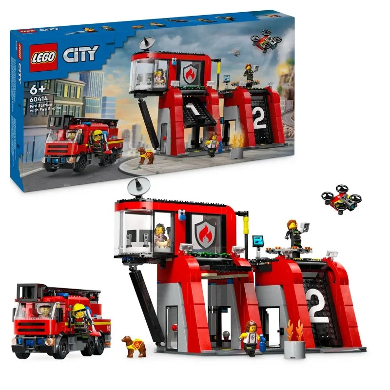 City 60414 Feuerwache mit Feuerwehrfahrzeug