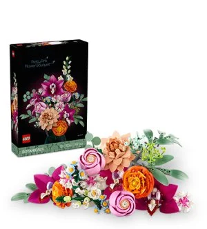 LEGO® Botanicals 10342 Schöner Strauß rosafarbener Blumen