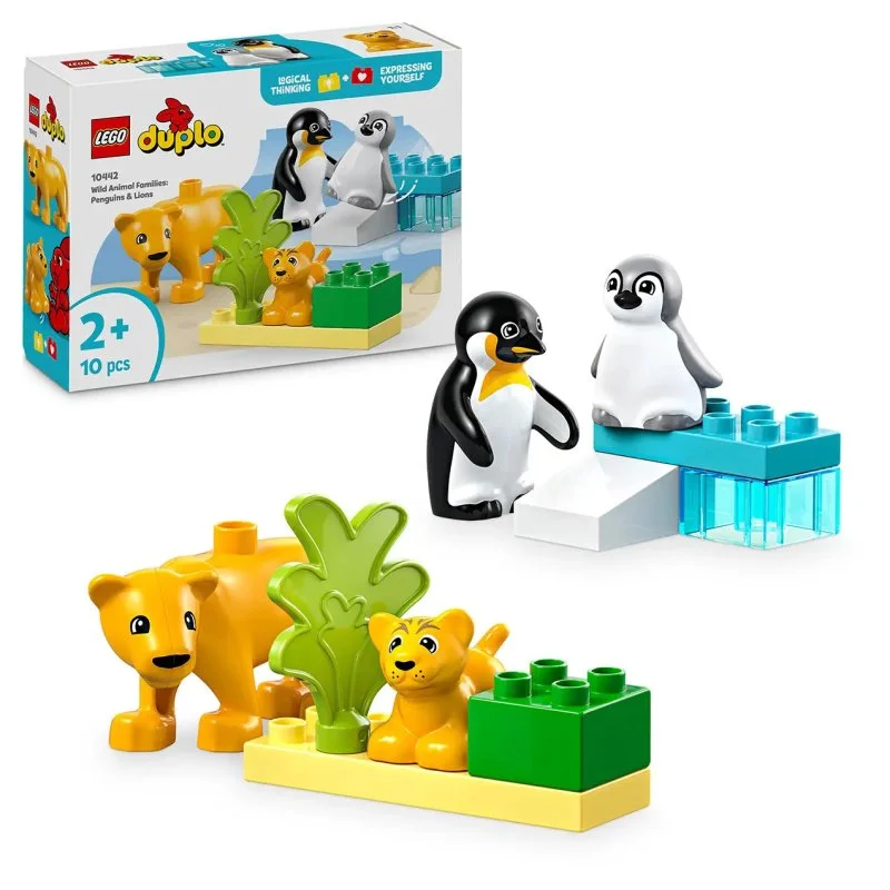 DUPLO® 10442 Familien wilder Tiere: Pinguine und Löwen