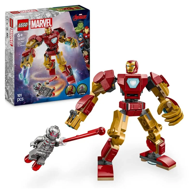 Marvel 76307 Iron Man im Roboteranzug vs. Ultron