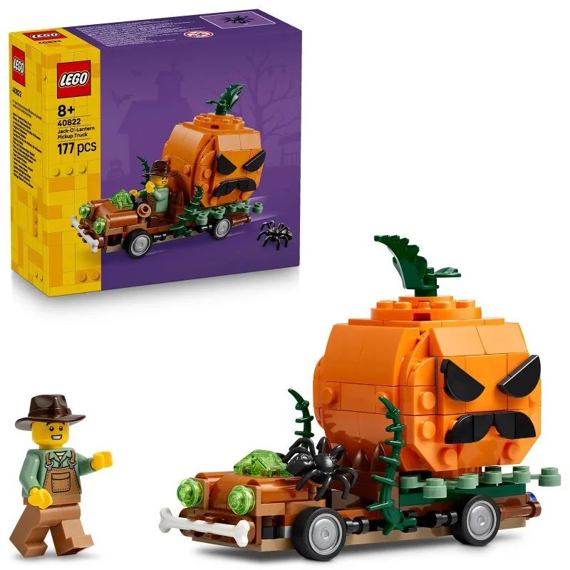 40822 Pick-up mit Halloween-Kürbissen, Kreativ-Bausatz