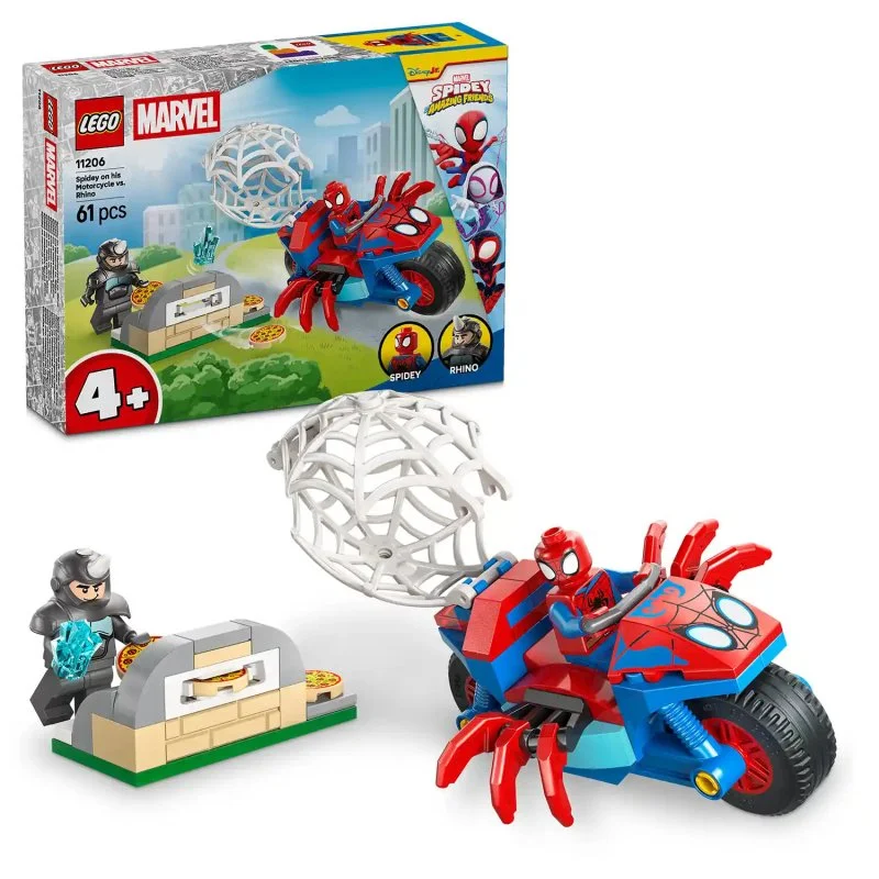 Marvel 11206 Spidey auf dem Motorrad vs. Rhino