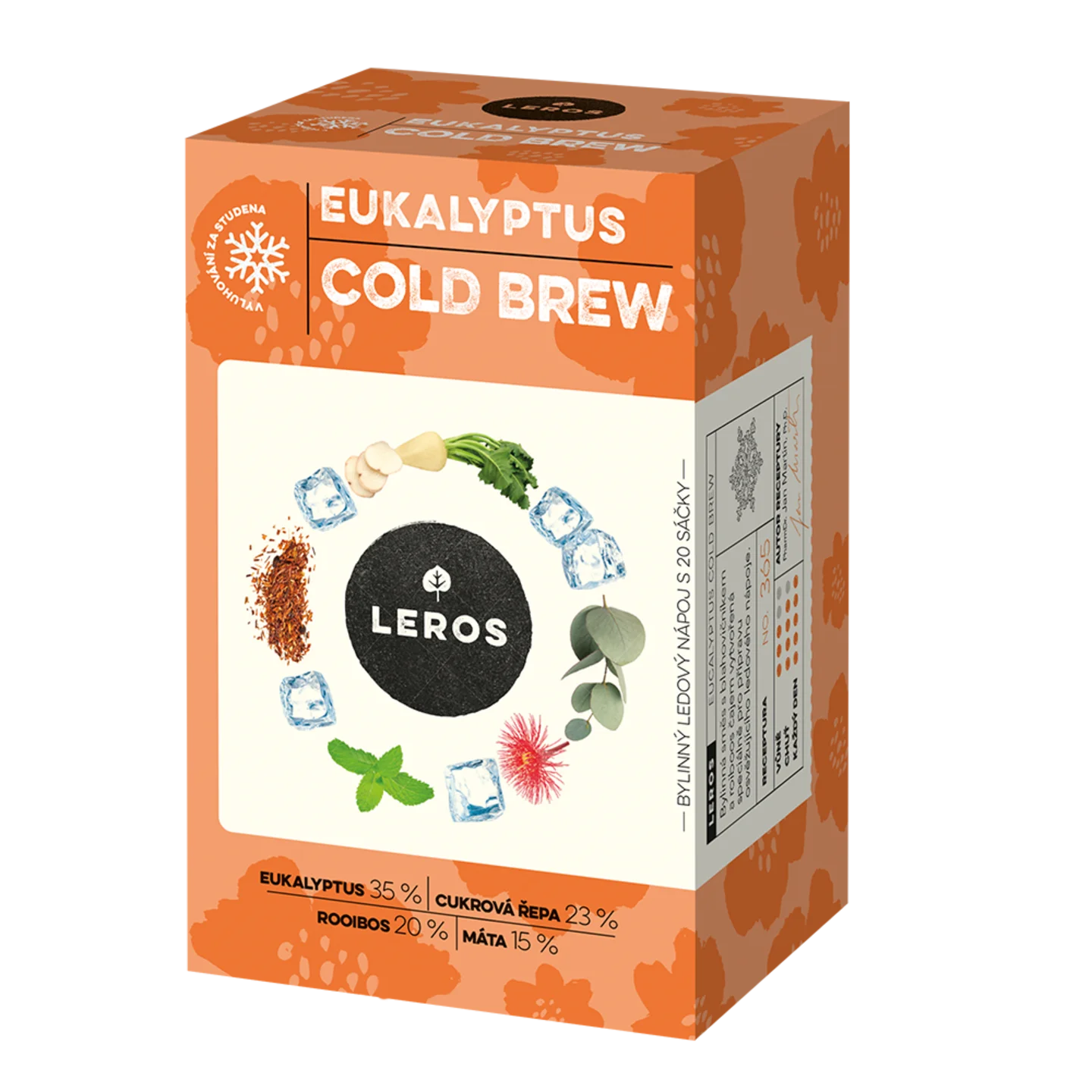 LEROS Kräutermischung Eukalyptus Cold Brew – Aufgussbeutel (20 x 1,8 g) – zur Zubereitung von Eistee