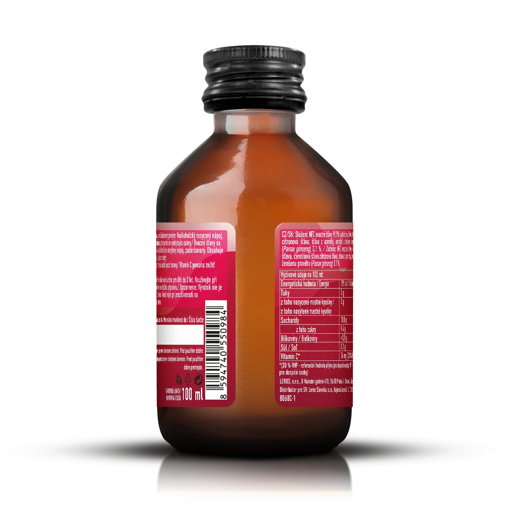 LEROS Healthy booster Energy Shot (100 ml) – unterstützt Konzentration und Leistungsfähigkeit