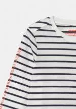 Ecoalf Marinalf Long Sleeve T-shirt Boys Off White Blue Stripe