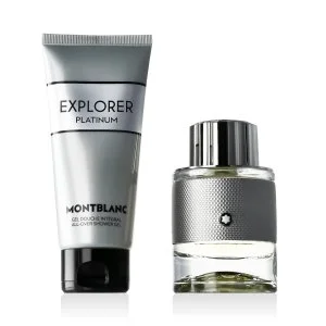 Montblanc Explorer Platinum Eau de Parfum für Herren 60 ml + Duschgel für Körper und Haare