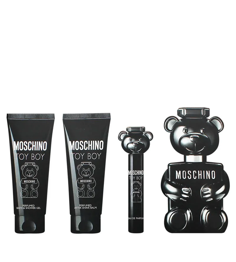 Toy Boy Geschenkset 100 ml + Aftershave-Balsam 100 ml + Duschgel 100 ml + Eau de Parfum für Herren