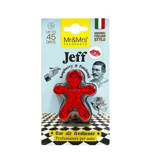 Mr&Mrs Fragrance Jeff Chrome Raspberry & Patchouli Autoduft rot