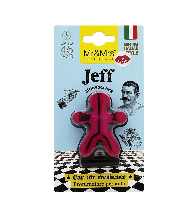 Jeff Chrome Erdbeeren Autoduft Fuchsia