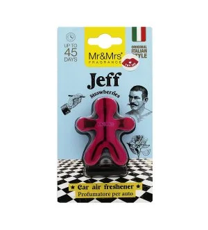 Mr&Mrs Fragrance Jeff Chrome Erdbeeren Autoduft Fuchsia