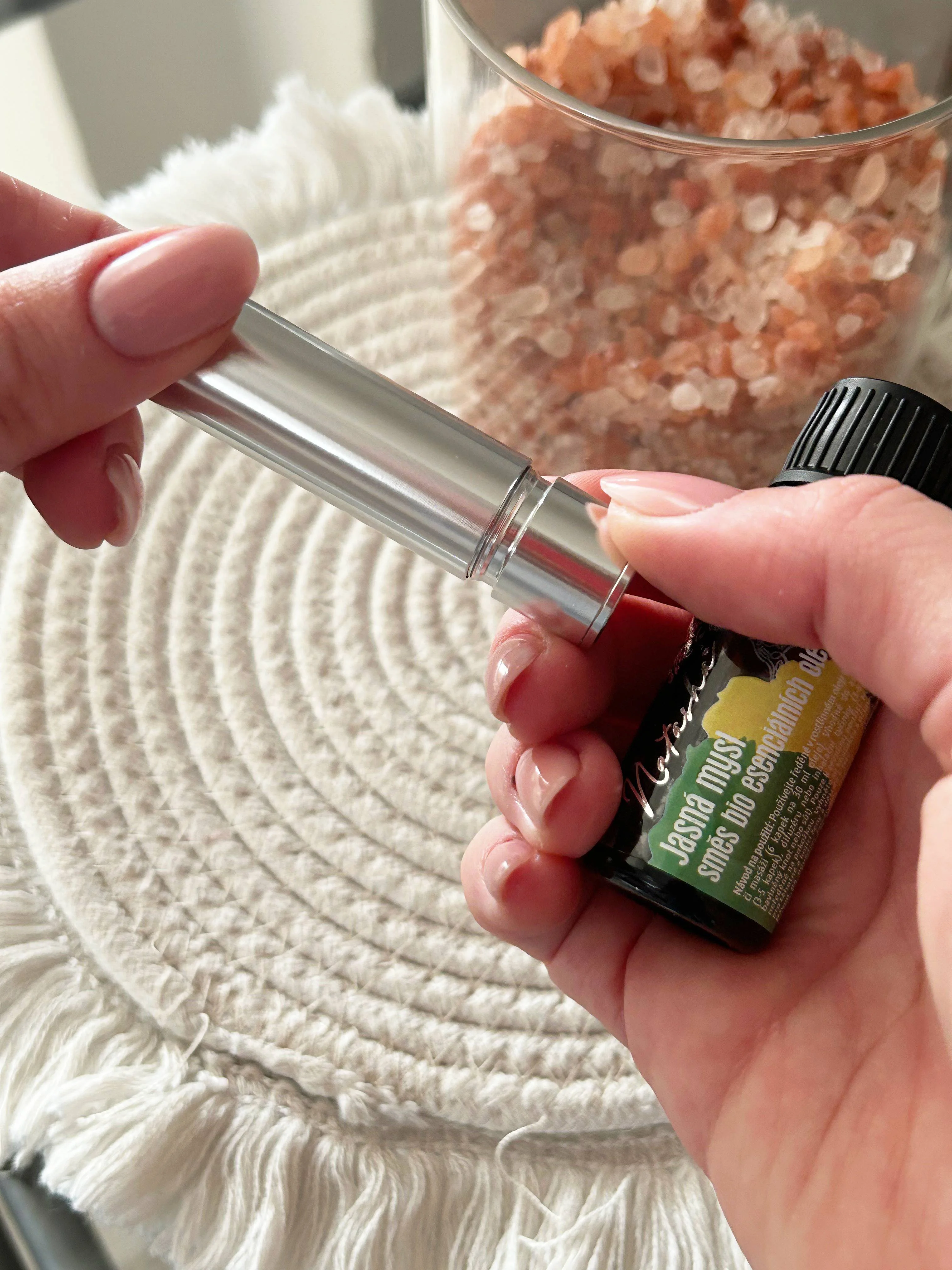 Natasha Aroma-Set mit Inhalierstift - Klarer Geist - frische Orange, Pfefferminze und Rosmarin
