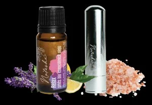 Natasha Aroma-Set mit Inhalator - Relax - beruhigend mit Lavendel und Zitrone