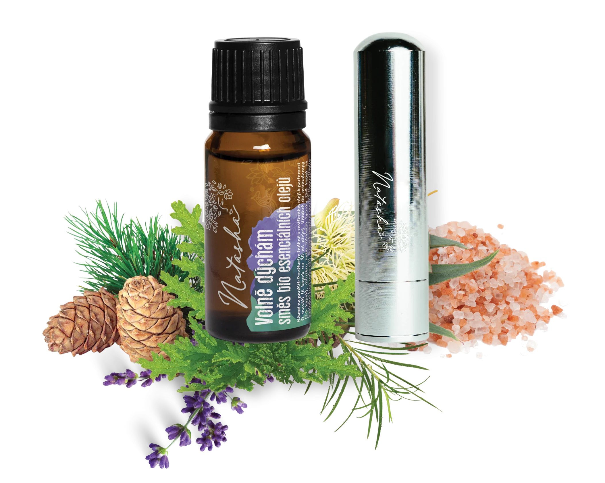Natasha Aroma-Set mit Inhalator - Frei durchatmen - Helfer bei verstopfter Nase