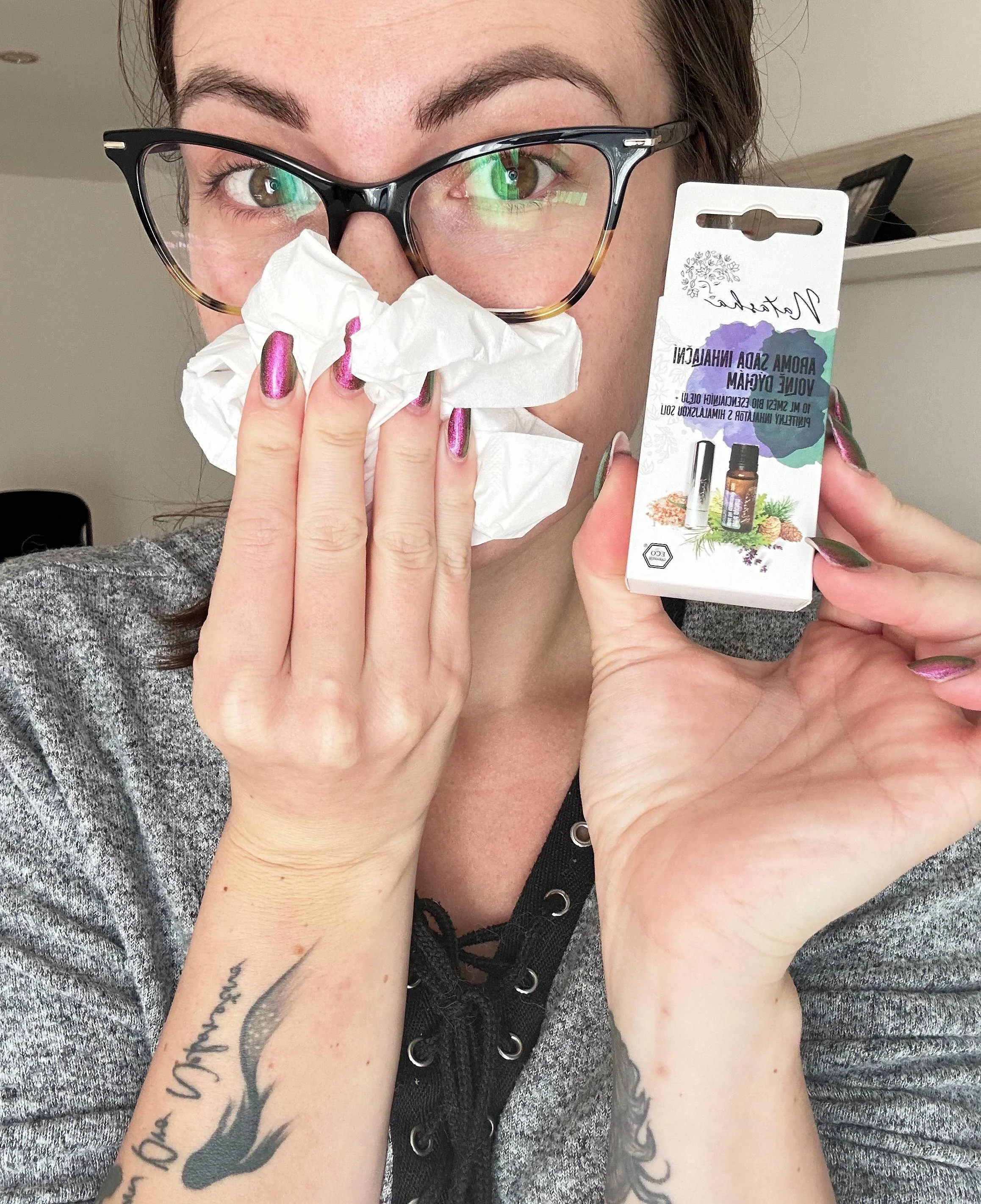 Natasha Aroma-Set mit Inhalator - Frei durchatmen - Helfer bei verstopfter Nase