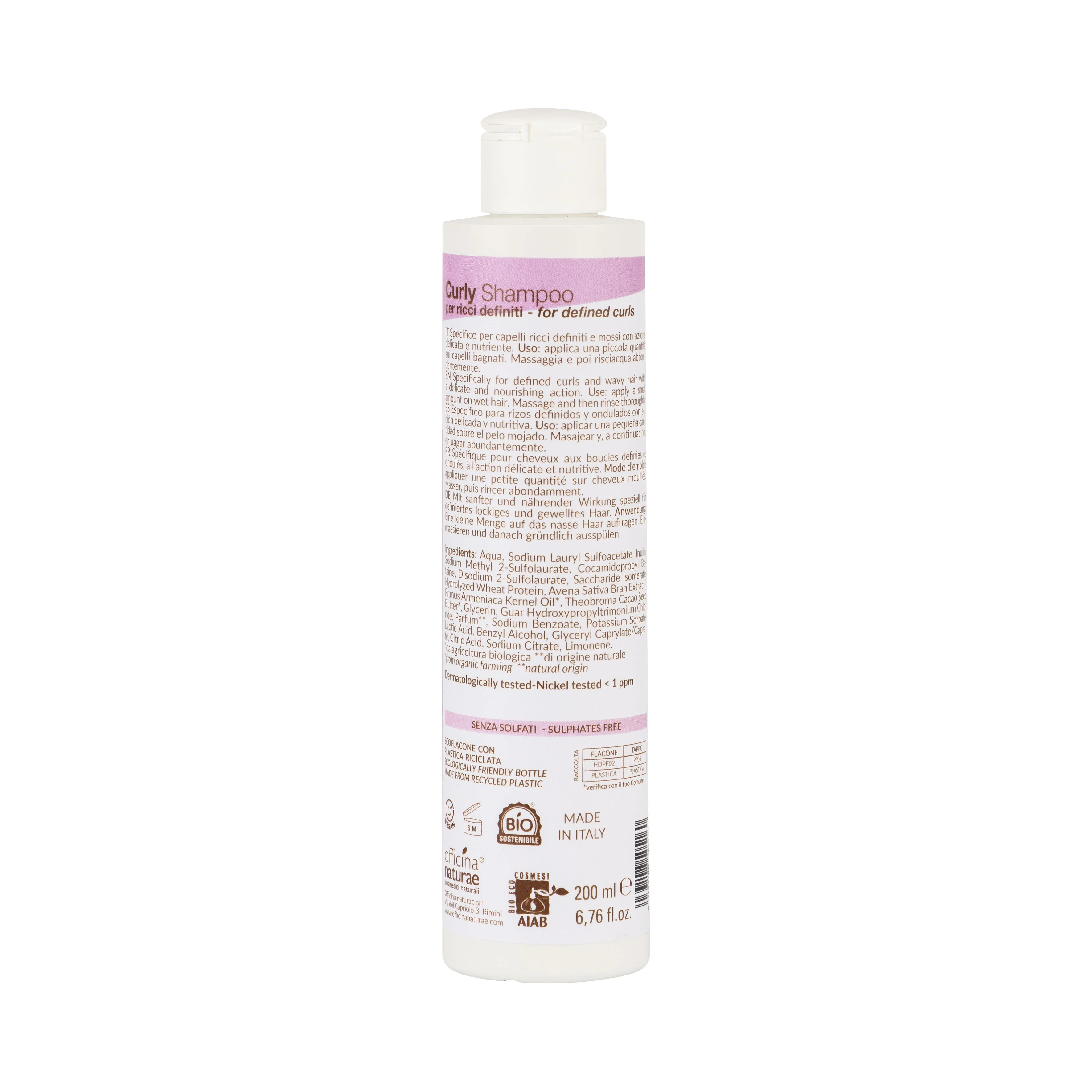 Officina Naturae Pflegendes Shampoo für weiche und definierte Locken (200 ml) - definiert und macht Ihre Locken geschmeidig