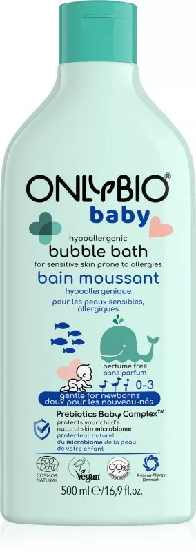 OnlyBio Hypoallergener Badeschaum für Säuglinge (500 ml)