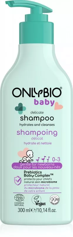 OnlyBio Sanftes Shampoo für Babys (300 ml) - geeignet ab Geburt