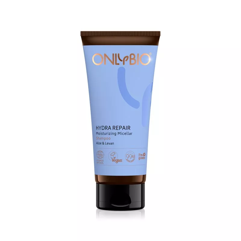 OnlyBio Micellar Shampoo für trockenes und strapaziertes Haar Hydra Repair (200 ml) - mit Aloe und Lavendel