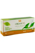 Organyc Super Plus Tampons (16 Stück) - 100% Bio-Baumwolle, 4 Tropfen
