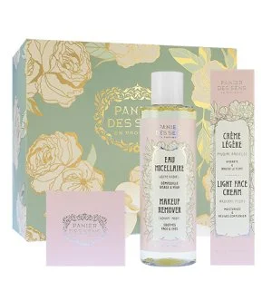 Panier Des Sens Radiant Peony Geschenkset leichte Gesichtscreme 40 ml + nährende Gesichtscreme 50 ml + Mizellenwasser