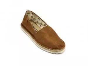 Perky Plataforma Espadrille Suede Camel