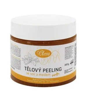 Pleva Körperpeeling mit Salz und Honig (Vanille) 300 g