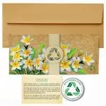 Green Banana Paper Plumeria Wallet