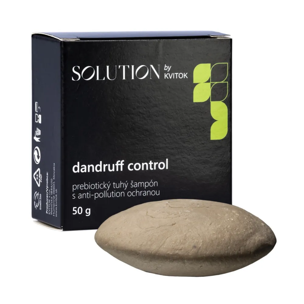 Kvitok Präbiotisches festes Shampoo mit Schutz vor Verunreinigungen Dandruff Control - 50 g