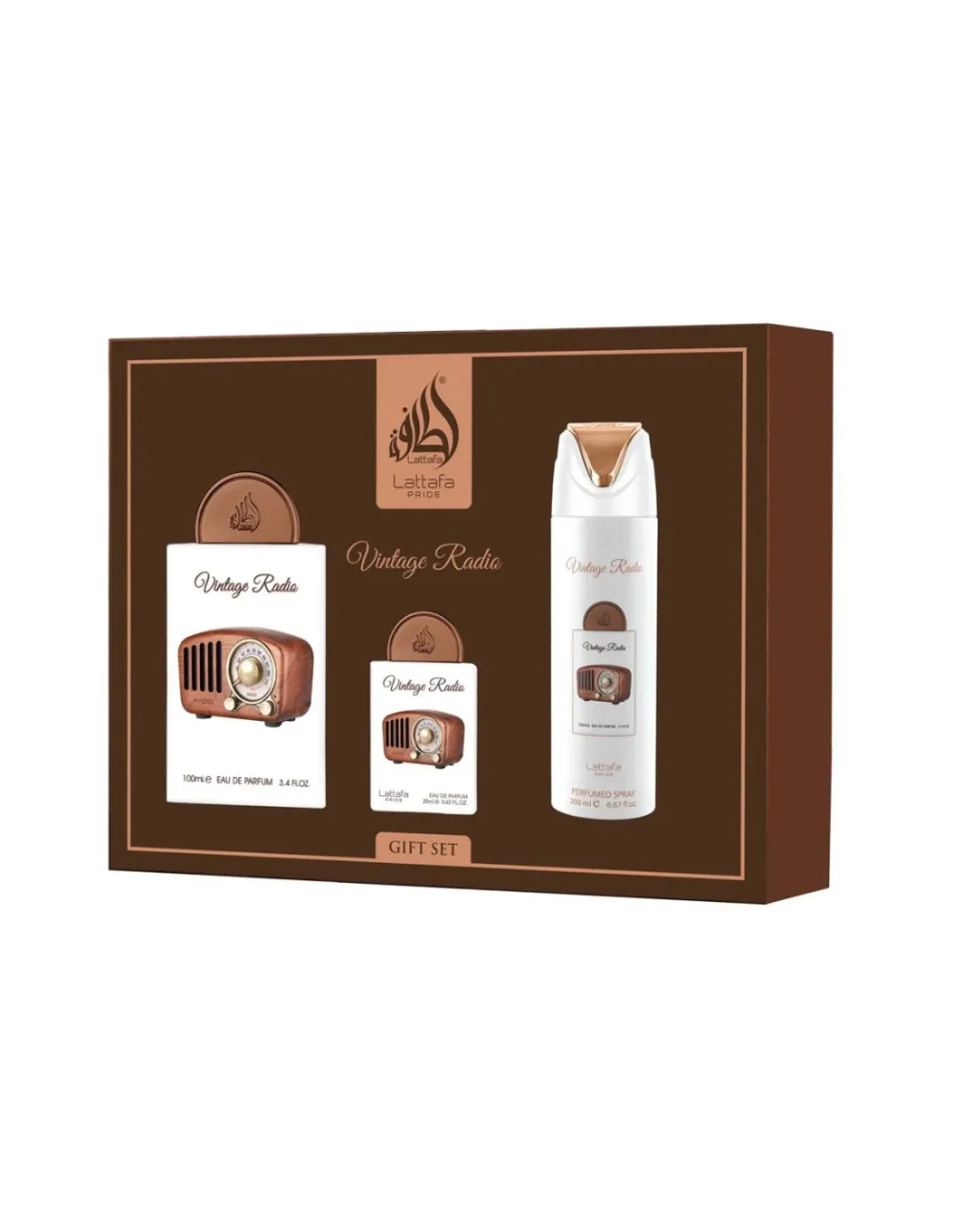 Pride Vintage Radio EDP 100 ml + EDP 20 ml + Körperspray 200 ml UNISEX 1 ks
