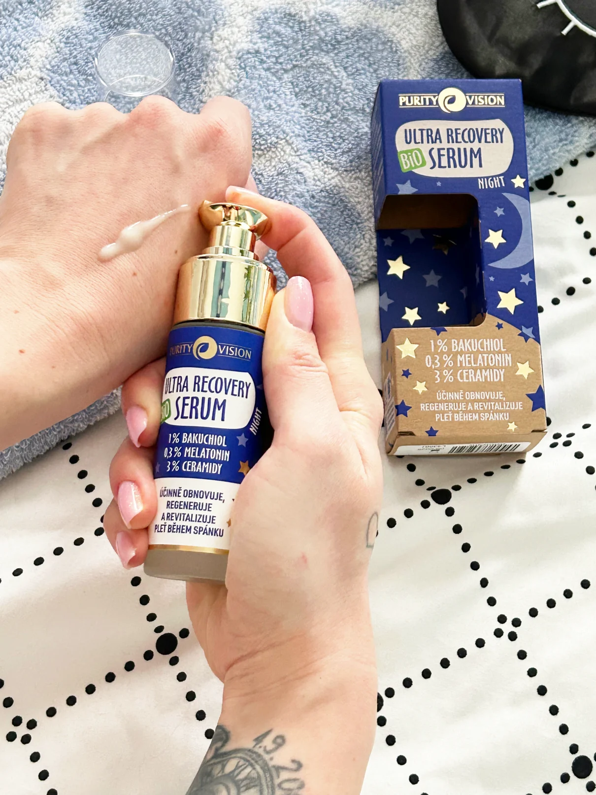 Purity Vision Nacht-Gesichtsserum Ultra Recovery Night (30 ml) – mit Bakuchiol, Melatonin und Ceramiden