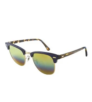 Ray-Ban RB3016F Clubmaster Sonnenbrille 55x19x145 mm Regenbogen Unisex