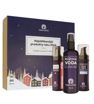 Renovality Original Series Beliebteste Produkte des Jahres 2024 Bakuchiol-Serum 30 ml + Rosenwasser 100 ml + Tagescreme mit Hyaluronsäure