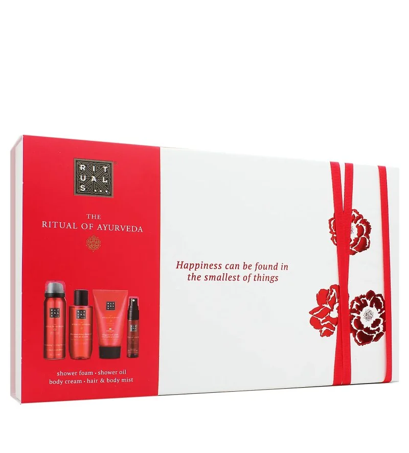 The Ritual of Ayurveda Geschenkset Duschgel 50 ml + Duschöl 75 ml + Körpercreme 70 ml + Körpernebel