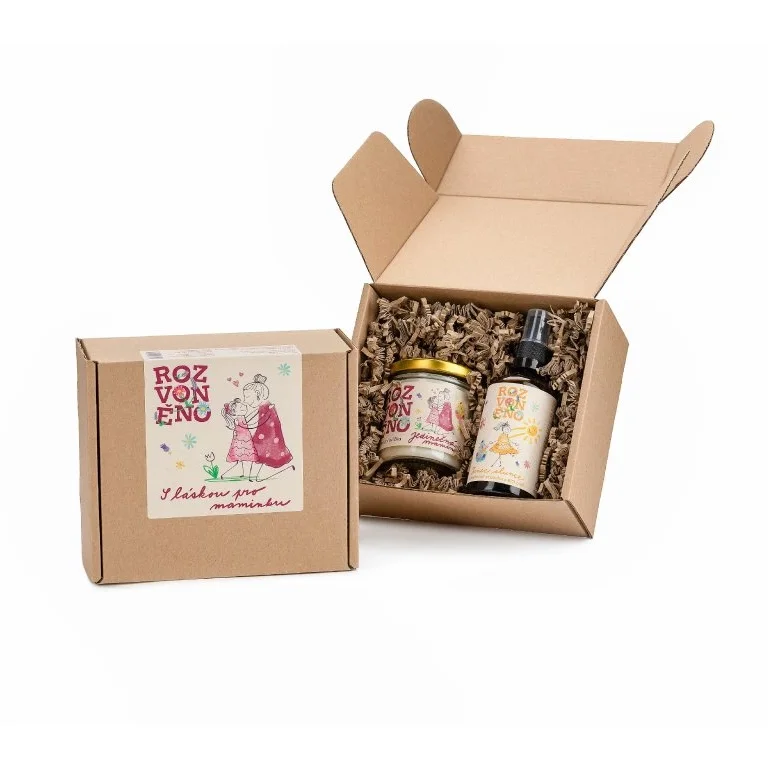 Rozvoněno Geschenkset Mit Liebe für Mama – Duftkerze und Lufterfrischer