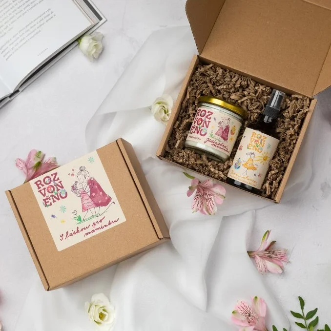Rozvoněno Geschenkset Mit Liebe für Mama – Duftkerze und Lufterfrischer