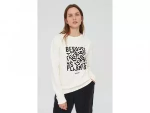 Ecoalf San Diego Unisex Because Sweatshirt Off White